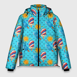 Куртка зимняя мужская Лето Мороженое, цвет: 3D-красный