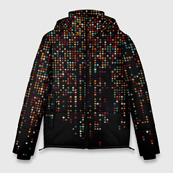 Куртка зимняя мужская Цветные точки, цвет: 3D-светло-серый