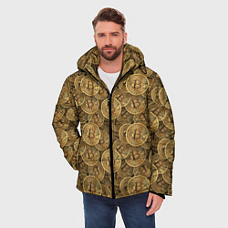 Куртка зимняя мужская Bitcoins, цвет: 3D-светло-серый — фото 2