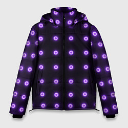 Куртка зимняя мужская Неоновые кружки, цвет: 3D-светло-серый