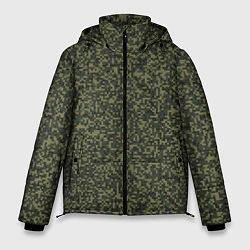 Куртка зимняя мужская Цифра Флора пиксельный камуфляж, цвет: 3D-черный