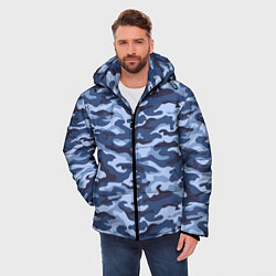 Куртка зимняя мужская Синий Камуфляж Camouflage, цвет: 3D-светло-серый — фото 2