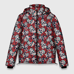 Куртка зимняя мужская Skulls & roses, цвет: 3D-светло-серый