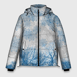 Куртка зимняя мужская Коллекция Зимняя сказка Зимний пейзаж T-1-2, цвет: 3D-черный