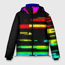 Куртка зимняя мужская Color fashion glitch, цвет: 3D-красный