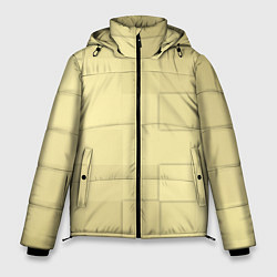 Куртка зимняя мужская Золотые квадраты, цвет: 3D-красный