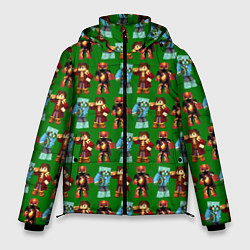 Мужская зимняя куртка Minecraft heros pattern