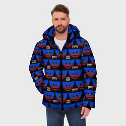 Куртка зимняя мужская Poppy Playtime pattern Поппи Плейтайм паттерн, цвет: 3D-черный — фото 2