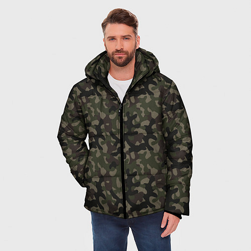 Мужская зимняя куртка Лесной Охотничий Камуфляж / 3D-Светло-серый – фото 3