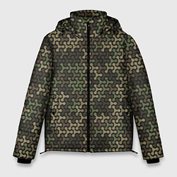 Куртка зимняя мужская Абстрактный Охотничий Камуфляж, цвет: 3D-светло-серый