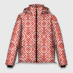 Куртка зимняя мужская Славянская Обережная Символика, цвет: 3D-красный