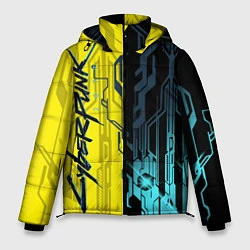 Куртка зимняя мужская CYBERPUNK 2077 Логотип, цвет: 3D-черный