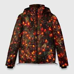 Куртка зимняя мужская Новогодняя стена, цвет: 3D-красный