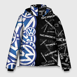 Куртка зимняя мужская Volkswagen Scirocco Half Pattern, цвет: 3D-черный