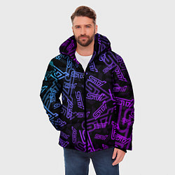 Куртка зимняя мужская STI NEON PATTERN, цвет: 3D-красный — фото 2