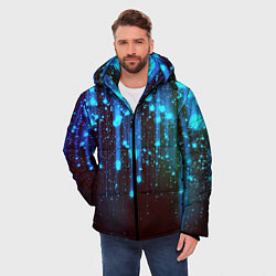 Куртка зимняя мужская Звездопад Звёздный дождь, цвет: 3D-красный — фото 2