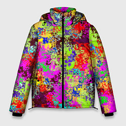 Куртка зимняя мужская Пиксельный камуфляж Токсик, цвет: 3D-красный