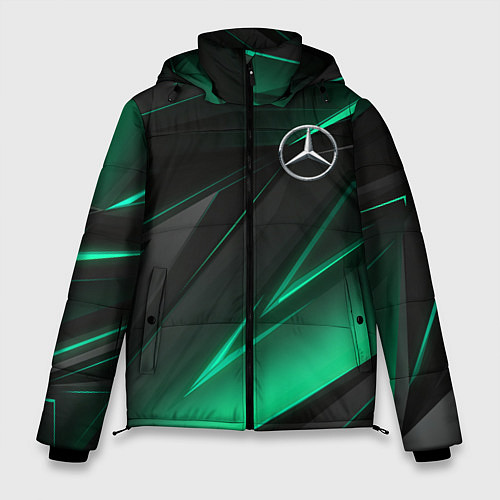 Мужская зимняя куртка MERCEDES-BENZ AMG NEON STRIPES PETRONAS / 3D-Светло-серый – фото 1