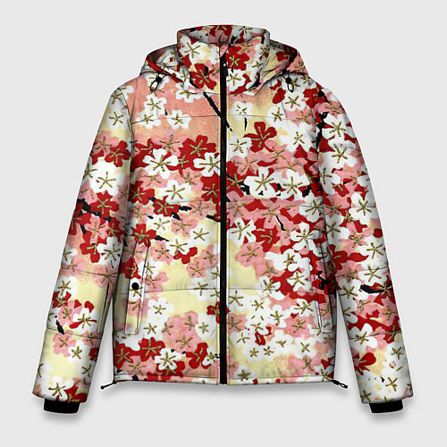 Мужская зимняя куртка Цветущая весна / 3D-Светло-серый – фото 1