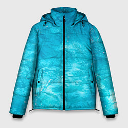 Куртка зимняя мужская Голубой океан Голубая вода, цвет: 3D-черный