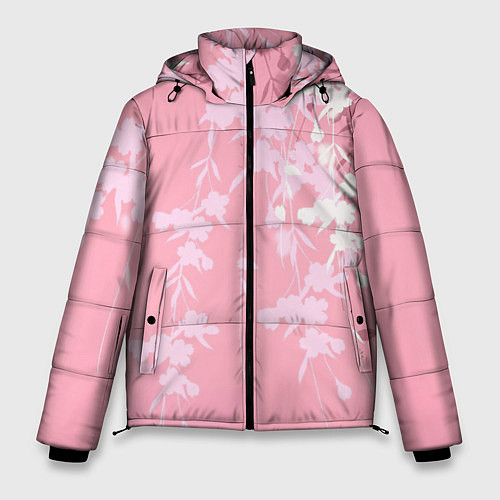 Мужская зимняя куртка Цветущая ива / 3D-Светло-серый – фото 1