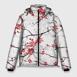 Куртка зимняя мужская Осенние деревья, цвет: 3D-черный