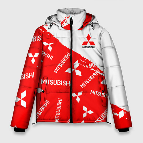 Мужская зимняя куртка Mitsubishi Паттерн / 3D-Светло-серый – фото 1
