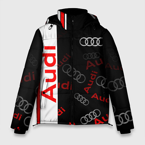 Мужская зимняя куртка Ауди audi sport / 3D-Светло-серый – фото 1