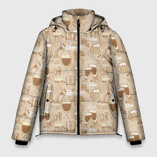 Мужская зимняя куртка Пивбар / 3D-Светло-серый – фото 1