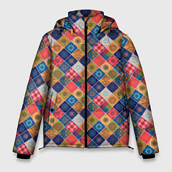 Куртка зимняя мужская Мандалы медитация, цвет: 3D-светло-серый