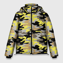Куртка зимняя мужская Желтый, Черный, Серый, Модный камуфляж, цвет: 3D-черный