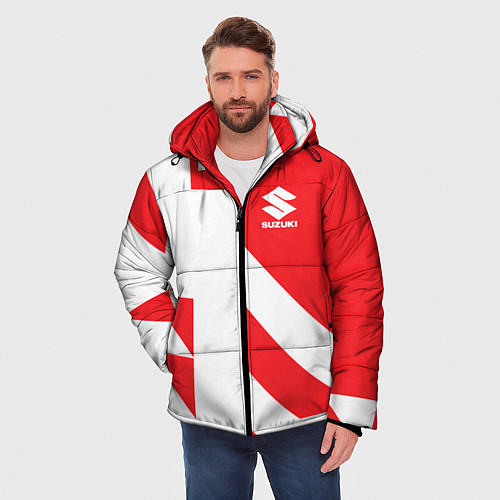 Мужская зимняя куртка SUZUKI autosport / 3D-Красный – фото 3