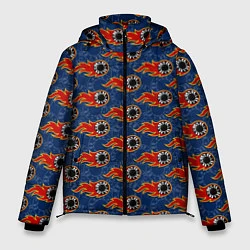Куртка зимняя мужская Фишки, Ставки, Покер, цвет: 3D-красный