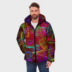 Куртка зимняя мужская Color neon pattern Vanguard, цвет: 3D-красный — фото 2