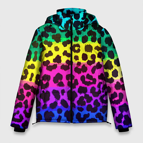 Мужская зимняя куртка Leopard Pattern Neon / 3D-Светло-серый – фото 1