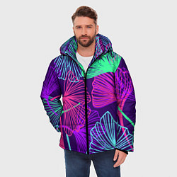 Куртка зимняя мужская Neon color pattern Fashion 2023, цвет: 3D-светло-серый — фото 2