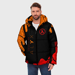 Куртка зимняя мужская Half-life потёки, цвет: 3D-красный — фото 2