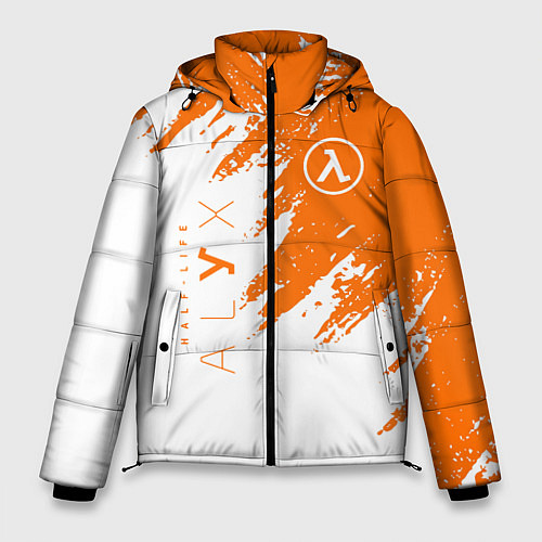 Мужская зимняя куртка Half-life texture / 3D-Светло-серый – фото 1