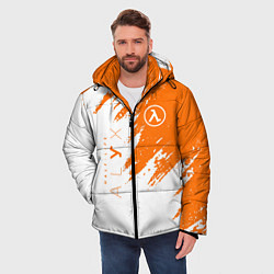 Куртка зимняя мужская Half-life texture, цвет: 3D-светло-серый — фото 2