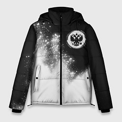 Куртка зимняя мужская РОССИЯ - ГЕРБ - Краска, цвет: 3D-черный