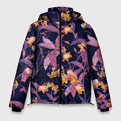 Куртка зимняя мужская Цветы Колокольчики, цвет: 3D-светло-серый