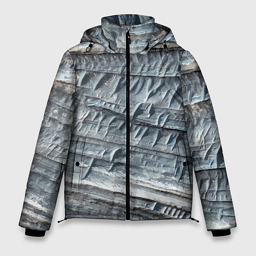 Мужская зимняя куртка Текстура скалы Mountain Stone / 3D-Светло-серый – фото 1