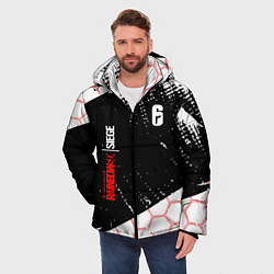 Куртка зимняя мужская RAINBOW SIX SIEGE 6 соты, цвет: 3D-светло-серый — фото 2