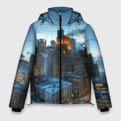 Куртка зимняя мужская Городские будни, цвет: 3D-черный