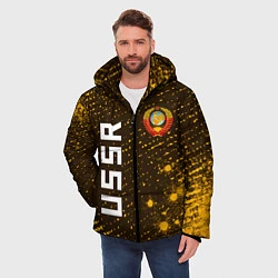 Куртка зимняя мужская USSR - ГЕРБ - Арт, цвет: 3D-черный — фото 2