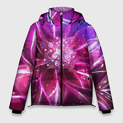 Куртка зимняя мужская Неоновый Цветок Neon Flower, цвет: 3D-красный
