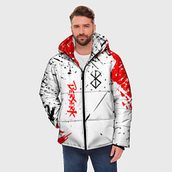 Куртка зимняя мужская Берсерк - Berserk logo elements, цвет: 3D-светло-серый — фото 2