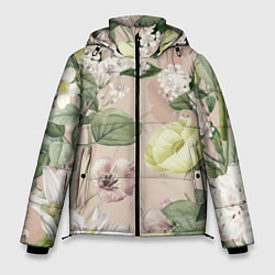 Куртка зимняя мужская Цветы Свадебный Букет, цвет: 3D-черный