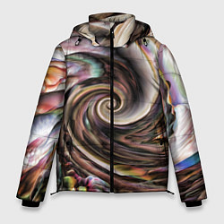Куртка зимняя мужская Картина-абстракция Ураган, цвет: 3D-черный