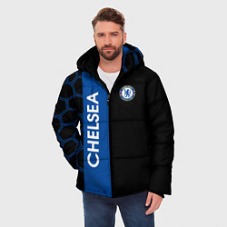 Куртка зимняя мужская Челси футбольный клуб, цвет: 3D-черный — фото 2